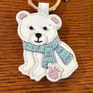Coach polar bear keychain
